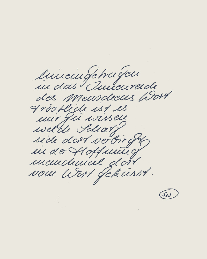Handschrift von Stephanie Wochinger